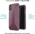 Speck Products Compatible Phone Case for Apple iPhone XS/iPhone X, PRESIDIO GRIP + GLITTER Case, Starlit Purple with Gold Glitter/Cattleya Pink...