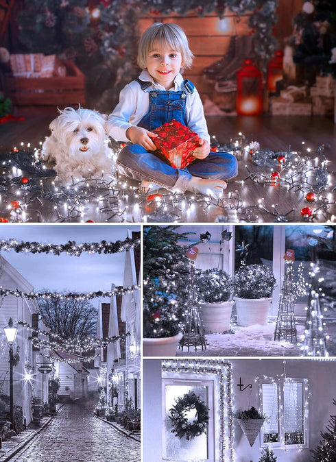 Solar String Lights Outdoor, 2 Pack Total 80 FT 200 LED Solar Powered String Lights with 8 Lighting Modes, Waterproof Patio Lights, Outdoor Solar ...