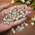 100 pcs Rhinestone Pearl Buttons Accessory Decoration Set for DIY Scrapbooking Embellishments Wedding Bouquet Flower Centre Home Decor 12mm (100 G...