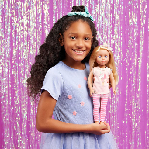 Glitter Girls Lacy 14 Inch Doll Wearing Pink Tunic, Striped Leggings, Hair Bow And Ballet Shoes - Dolls For 3+ Year Old Girls...
