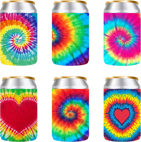 QualityPerfection Can Cooler Sleeve (6 Pack) 12 Oz Neoprene Collapsible Cooler Can, Insulated Can Holder, 4mm Thick Beer &Soda Can Cover, Police C...
