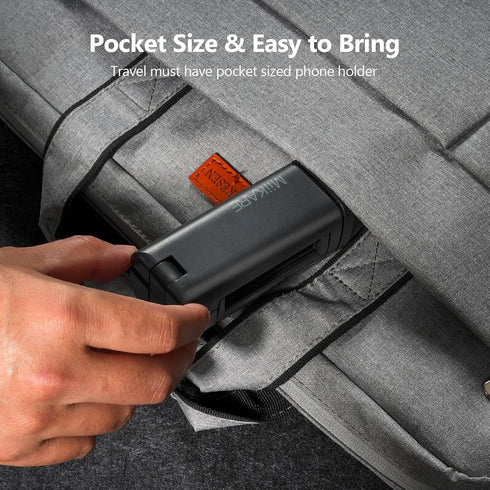 MiiKARE Airplane Travel Essentials Phone Holder, Universal Handsfree Phone Mount for Flying with 360 Degree Rotation, Accessory for Airplane, Trav...