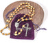 Nazareth Store Catholic Prayer Rosary Olive Wood Beads Necklace Holy Soil Medal & Metal Cross Velvet Gift Bag...