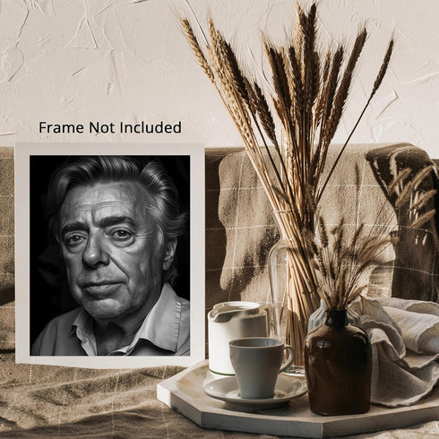 Posterizer 1 pcs-close up black and white photograph of a rugged man 1-Photography Art-Retro Art-Decorations for Bedroom, Office, Living Room - un...