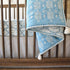Crane Baby Soft Cotton Crib Mattress Sheet, Fitted Sheet for Cribs and Toddler Beds, Indigo Blue, 28”w x 52”h x 9”d...
