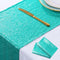 ShinyBeauty Mint Green Table Runners 2Packs 12''x72'' Teal Sequin Table Runners Glitter Fabric Table Runner 72 Inches Long Sparkle Table Cover Ove...