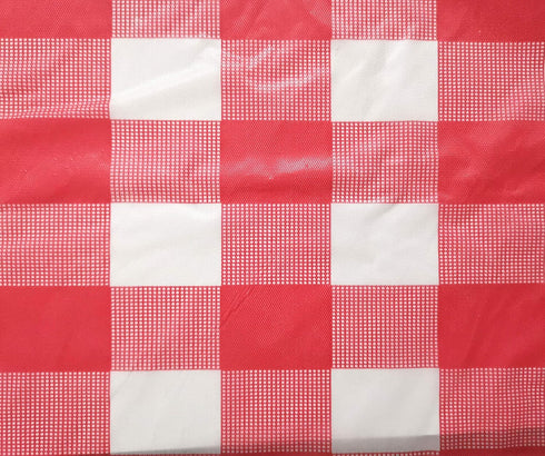 10 Pack Round Plastic Checkered BBQ Tablecloth -Red & White Checkered Gingham Tablecloth -Plastic Picnic Table Covers (Round 84 inch)...