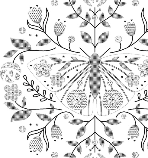 Dimensions Floral Moth Needlepoint Embroidery Kit for Adults, 6" D, Multicolor 5 Piece...