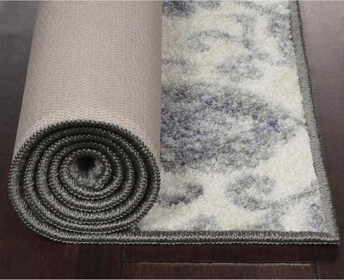 Maples Rugs Blooming Damask Area Rugs - Made in USA – Washable, Non Slip Indoor Carpet for Entryway, Foyer, Kitchen, and Bathroom, 1'8 x 2'10, Gre...