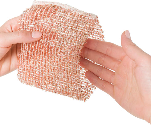 REDECKER 2-Ply Woven Copper Scrubbing Cloth - Durable and Non-Abrasive Scrubber, Machine Washable, Alternative to Chore Boy Copper Scrubber, Coppe...