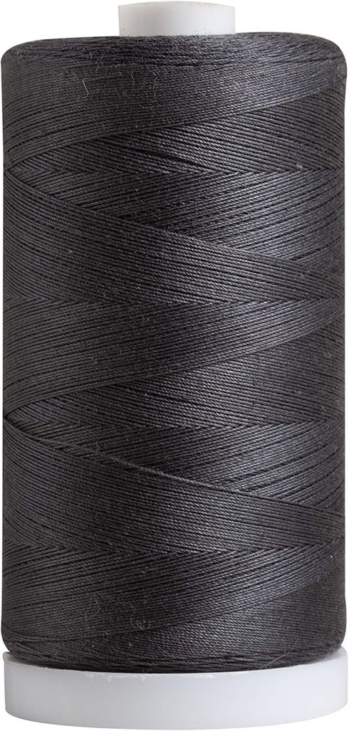 Connecting Threads Grey 100% Cotton Thread for Sewing, Quilting, and Crafting - 50-Weight - 1200 Yard Large Spool (Charcoal)...