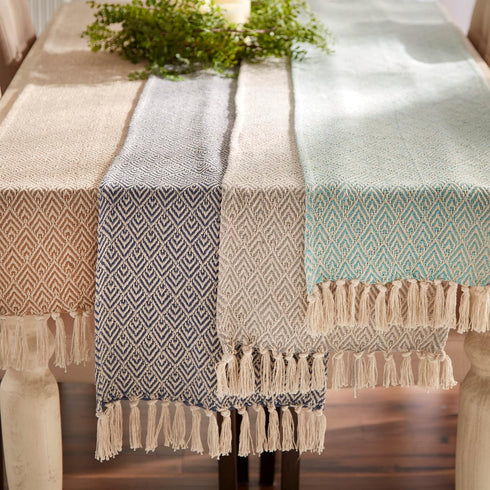DII Braided Farmhouse Table Runner, 15 x 72 inches, 1-Piece, Aqua...