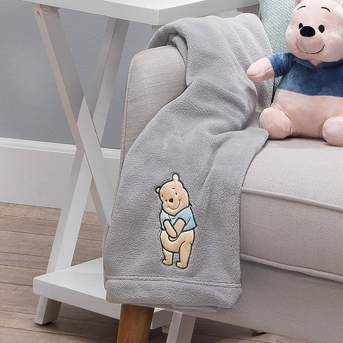 Lambs & Ivy Disney Baby Winnie The Pooh Hugs Gray Soft Fleece Baby Blanket...