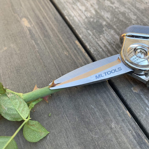 Straight Blade Bypass Pruning Shears Compact Heavy Duty & Ultra Sharp for Gardening – 6.7 Inch Stainless-Steel Garden Shears – Ergonomic Trimming ...