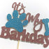 Ambishi's Barkday Cake Decor - Puppy Birthday Party, Baby Dog Toppers - Rose Gold & Blue Glitter...