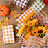 50 Sheets Large Size Autumn Plaid Tissue Bulk, 28 * 20'' Brown Green Yellow Red Orange Buffalo Plaid Gift Wrapping Tissue for Fall Harvest Thanksg...