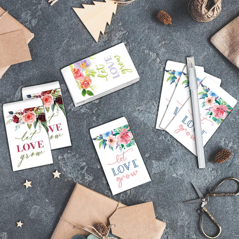 150 Pieces Greenery Seed Packets Let Love Grow Seed Packets Self Adhesive Wedding Envelopes Retro Christmas Valentine Wedding Favors for Guests, 3...