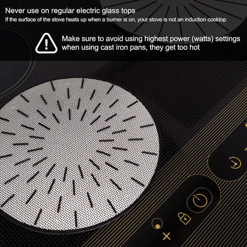 Lazy K Induction Cooktop Mat - Silicone Fiberglass Scratch Protector - for Magnetic Stove - Non Slip Pads to Prevent Pots from Sliding During Cook...