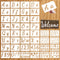 Letter Stencils for Painting on Wood - 40 Pack Alphabet Letter Number Stencil Templates with Signs in Multiple Fonts - Stencils for Crafts Reusabl...