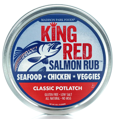 King Red Salmon Rub-Classic Potlatch Seasoning Dry Spice Blend-Restaurant Grilled Seafood and Fish-All Natural, Gluten Free, Keto, Low Sodium, No ...