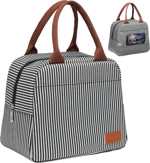 Bagseri Insulated Lunch Bag Women - Lunch Bag for Women Men Reusable Lunch Box Leakproof Thermal Cooler Sack Food Handbags Case High Capacity for ...