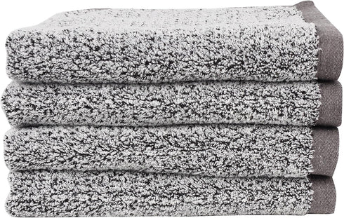 710-01-03-72-4P Diamond Jacquard Quick Dry Hand Towels Set, 16" x 30", Gray...