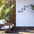 Americanflat Three Metal Fish Wall Décor Set - 3x9.5 Fish as Outdoor Metal Wall Art Decorations - Modern Style Wall Hanging Décor for Patio, Garde...