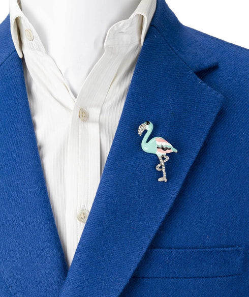 Knighthood Brooch Pin Turquoise Bird with Stone Detailing Lapel Pin Badge Coat Suit Collar Lapel Pin Accessories for Men Women for Men...