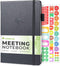 Clever Fox Meeting Notebook – Work & Business Organizer with Notes & Action Items – Notepad for Project Management & Meetings, A5 (Black)...