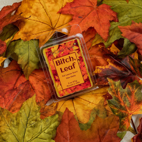 The Candle Daddy Bitch, Leaf - Fall Leaves Scented Melt - 1 Pack - 2 Ounces - 6 Cubes - Funny Wax Melt - Poured in USA - Autumn Aroma...