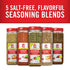 Lawry's Salt Free 17 Seasoning, 10 oz - One 10 Ounce Container of 17 Seasoning Spice Blend Including Toasted Sesame Seeds, Turmeric, Basil and Red...