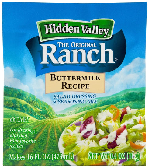 Hidden Valley Original Ranch Buttermilk Recipe Salad Dressing and Seasoning Mix, Six 0.40 Ounce Packets (2.4 Ounces Total)...