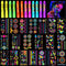 Glow in The Dark Party Supply 20 Sheet (Over 160 Pcs) Glow Temporary Tattoo Stickers,12 UV Neon Light Face Body Crayons Paint Kit for Kid Adult Ma...