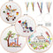 4 Pack Embroidery Starter Kit with Pattern for Beginners, Beginner Embroidery Kit for Adults, Cross Stitch Kits Hand Embroidery Kit Needlepoint Ki...