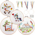 4 Pack Embroidery Starter Kit with Pattern for Beginners, Beginner Embroidery Kit for Adults, Cross Stitch Kits Hand Embroidery Kit Needlepoint Ki...