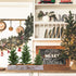 Winlyn 3 Pack Mini Canadian Pine Trees with Wood Bases Artificial Miniature Christmas Trees and Rustic Planter for Holiday Season Tabletop Decorat...