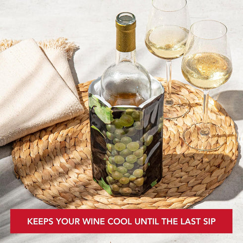 Vacu Vin Active Wine Cooler - Flexible Insulated Chiller For Standard Size Bottles - Keeps Drinks Refreshingly Cold - Durable & Easy To Use - Prem...