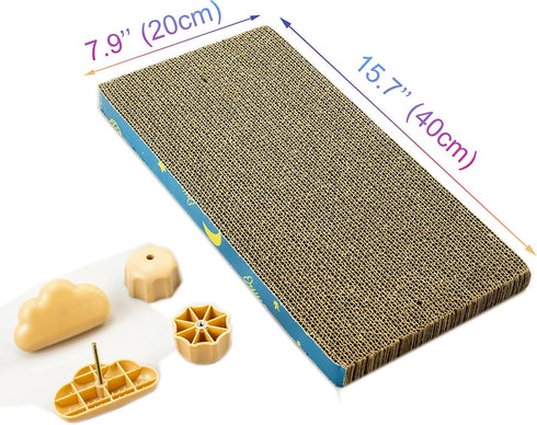 Cat Scratching Post for Cage, Cage Wall Mounted Cat Scratcher, Cardboard Scratcher, SCRC-40X20...