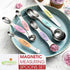 Spring Chef Stainless Steel Magnetic Measuring Spoons Set of 8 with Leveler, Metal Teaspoon & Tablespoon Measuring Spoons for Dry and Liquid Ingre...