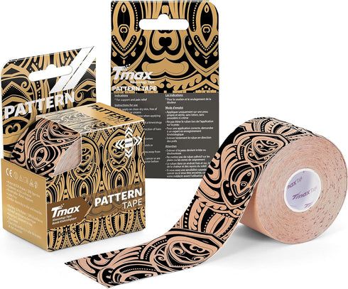 Tmax Waterproof Kinesiology Tape | Athletic Sports Tape for Injury, Muscle Support, Pain Relief, Joint Support and Physiotherapy (5 m * 5 cm) (Tat...