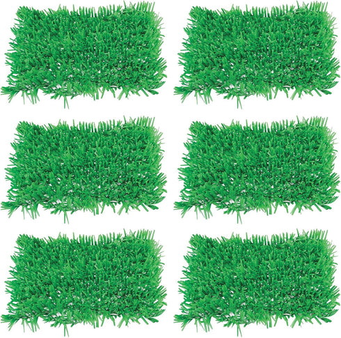 Beistle 6 Piece Green Tissue Paper Artificial Grass Mat Squares For DIY And Crafts-Spring, Summer, Easter Party Decorations, 15" x 30"...