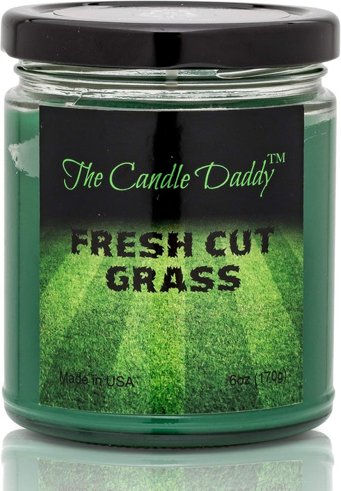 Fresh Cut Grass Candle- 6 oz jar Candle- up to 40 Hour Burn time...