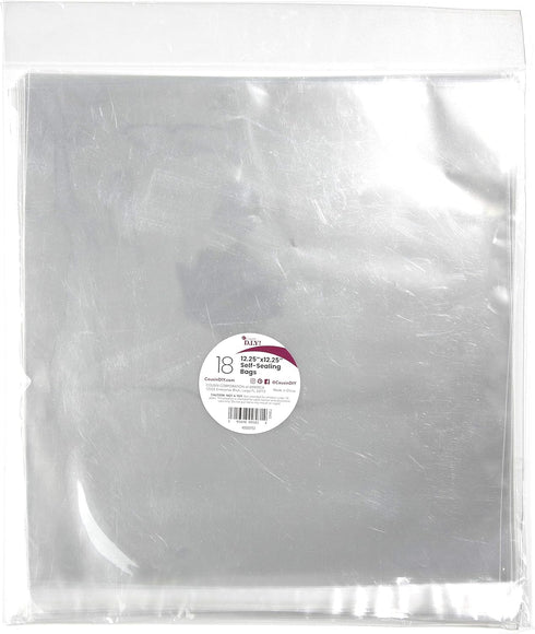 Cousin DIY Seal, 12.25 x 12.25 inch, 18 Pack Self Seling Storage Bags, Clear, Small...