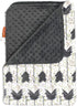 Dear Baby Gear Deluxe Baby Blankets, Custom Minky Print, Grey Arrows on Confetti, Grey Minky Dot...