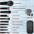 Travel Makeup Brush Set with Case, Mini Makeup Brushes Set for Powder, Foundation, Eyeshadow, Lip, Highlight, Blush & Concealer, 10 Pcs Travel Siz...