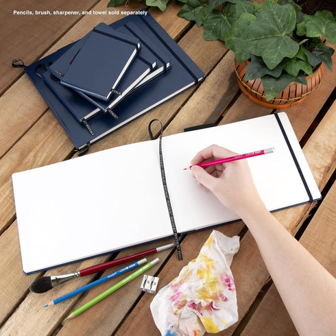 Pentalic 3.5" x 5.375" Aqua Journal, Watercolor, 48 Pages, Blue...