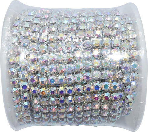 KAOYOO 10 Yards 4MM Crystal Rhinestone Close Chain Trim for Sewing Crafts,DIY Decoration...