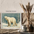Posterizer 1 pcs-polar bear in snowy winter scene-oil painting style -1-Art for Animal Lovers-Landscape & Nature Art-Decor for Home & Office- unfr...