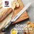 Gioventù Serrated Bread knife 10 inch - Ultra sharp Bread Slicing Knife Forged from German Stainless Steel 5Cr15Mov, HRC58, Full Tang kitchen brea...