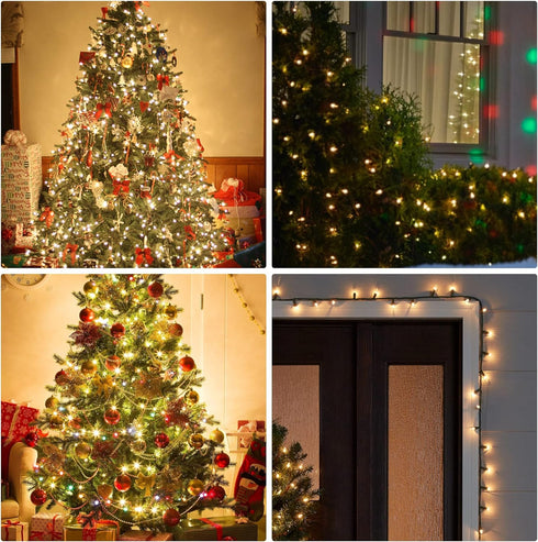 Dazzle Bright Christmas Lights, 20FT 100 Count Incandescent Waterproof Mini String Lights Plug in, Connectable Christmas Decorations for Outdoor H...